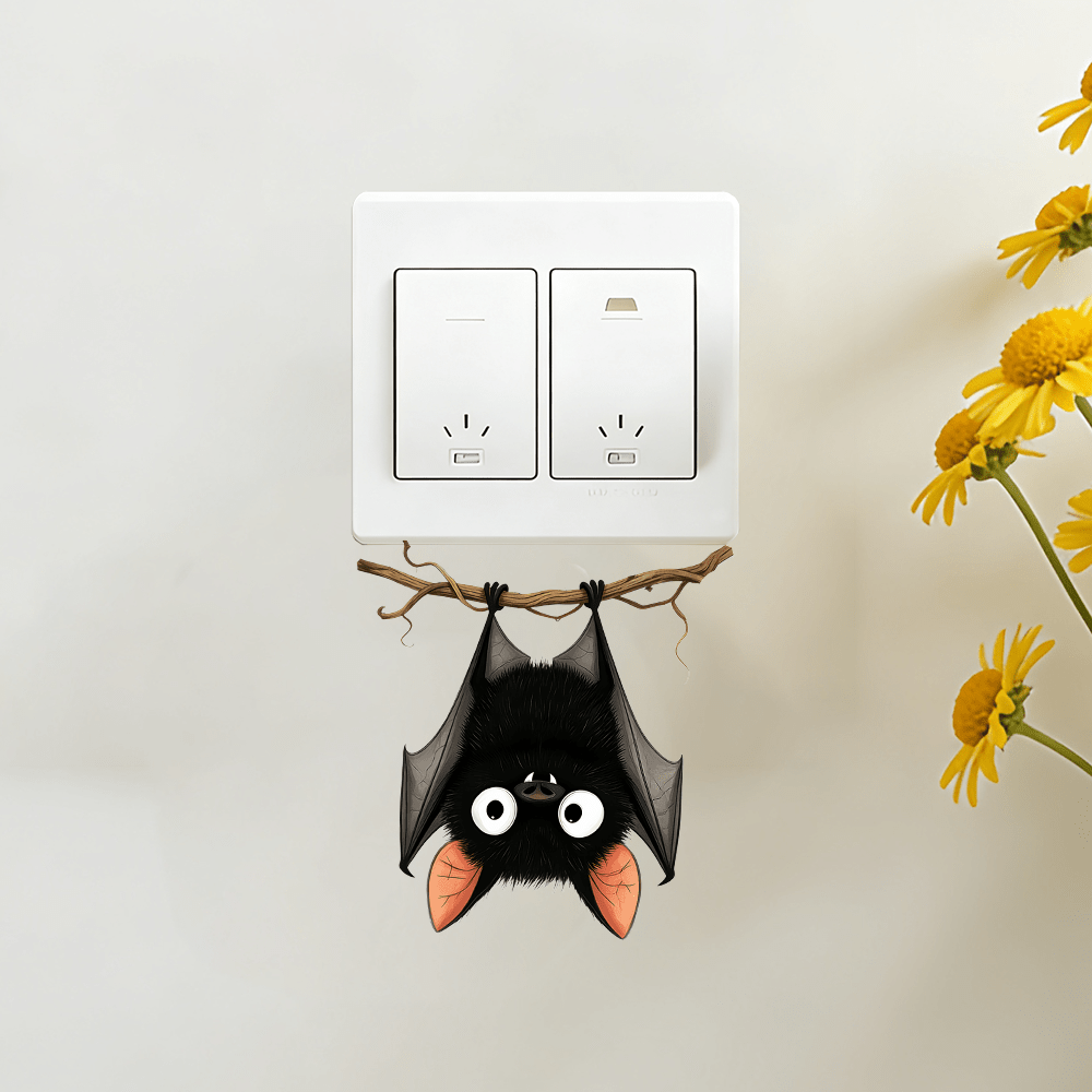 Kitchen Decor Lighting - Bat Hanging on Vine Light Switch