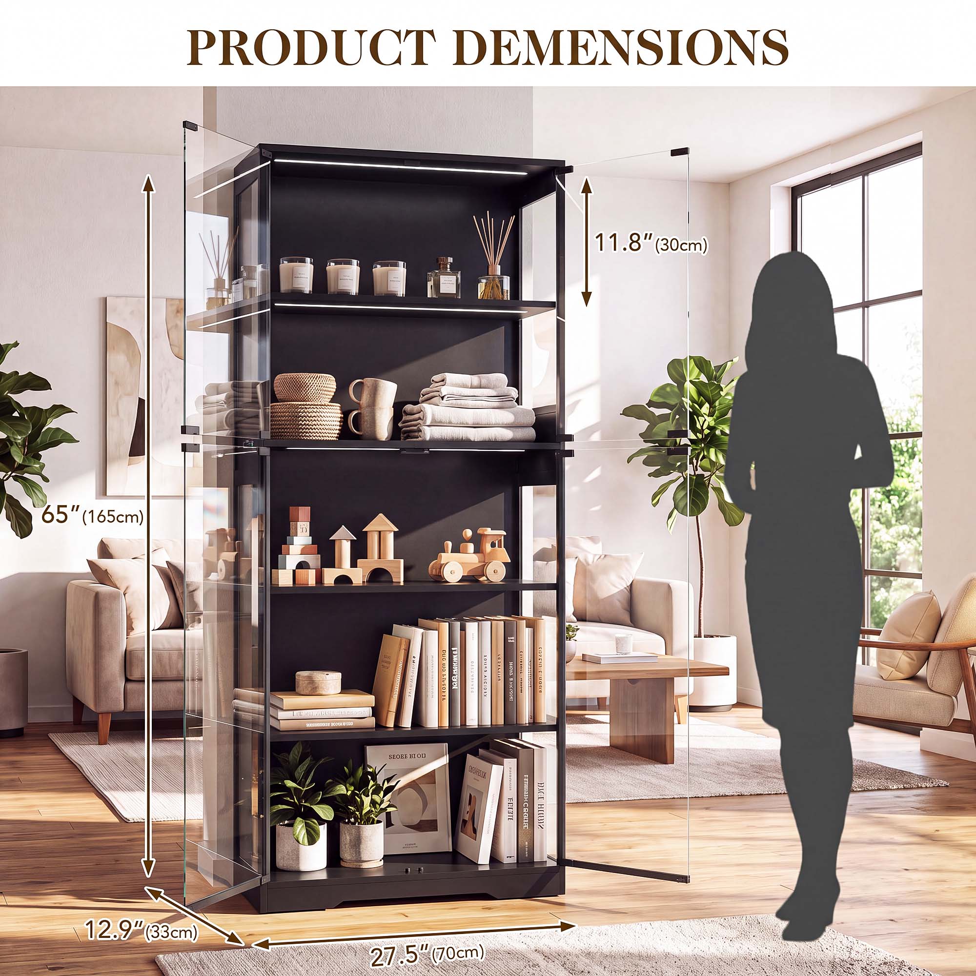 TCGBKAF 5‑Tier Display Cabinet - огляд і ціна Lighting & Home Decor Studio
