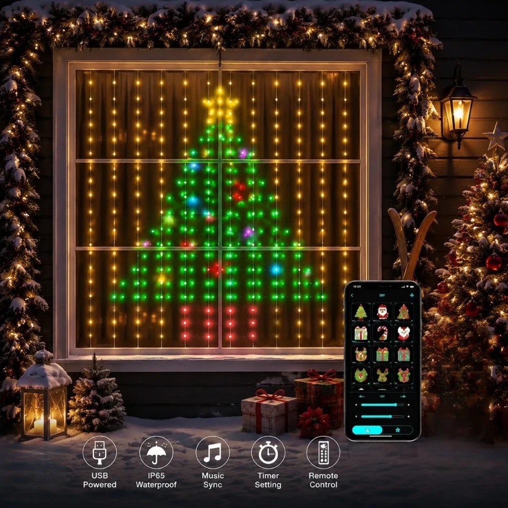 Outdoor LED Pixel Curtain Ligh - огляд і ціна Wall Decor Lighting