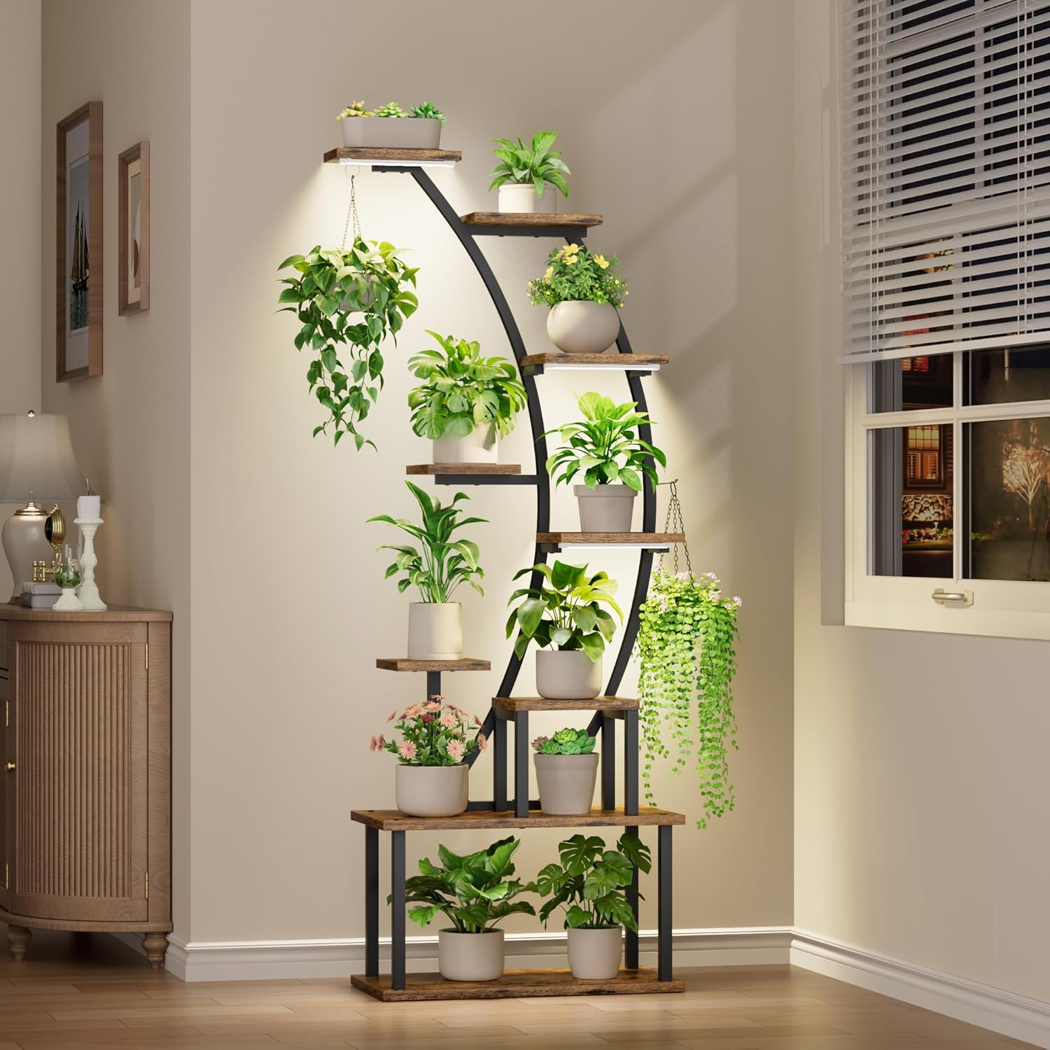 Indoor Plant Stand with Grow L - огляд і ціна Lighting Decoration Stand