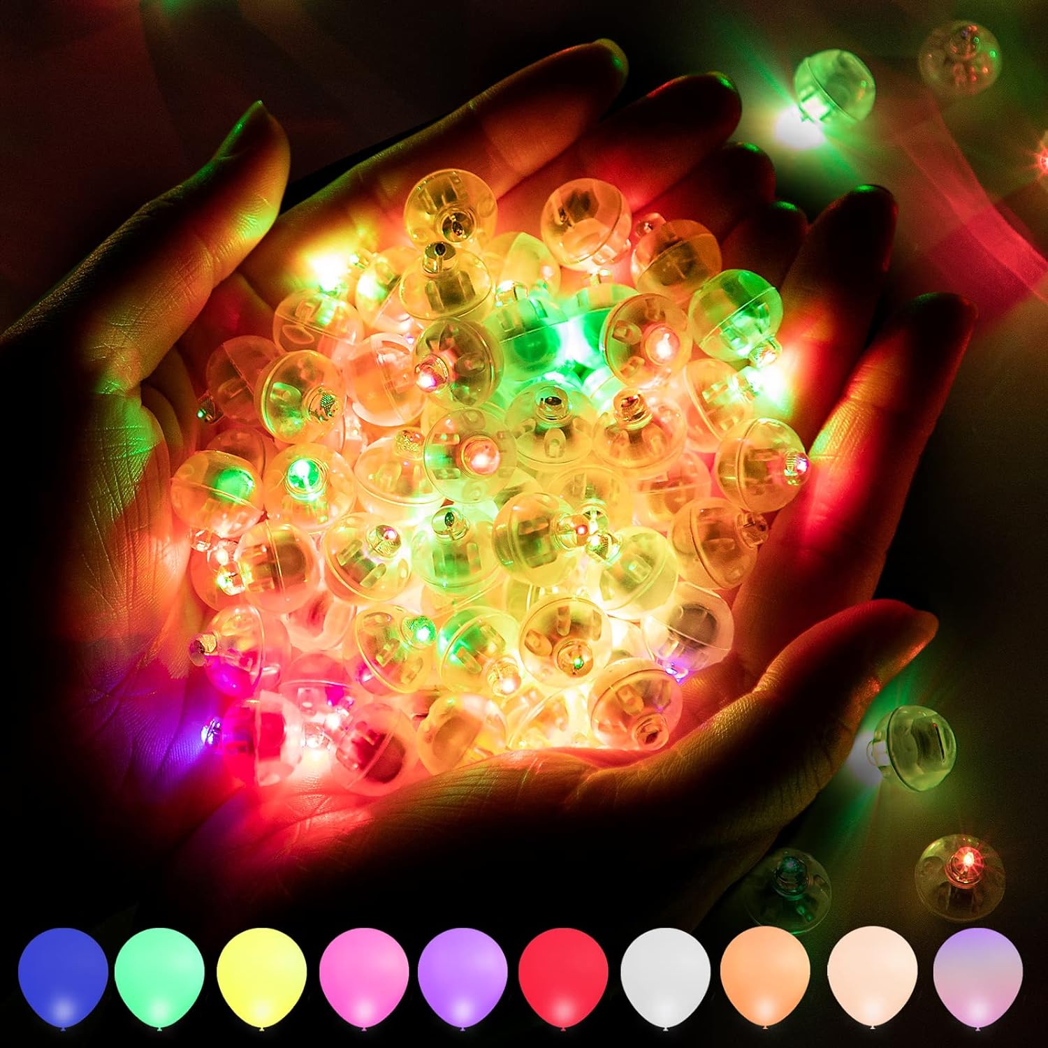 50/100 Pcs LED Balloon Lights  - огляд і ціна Lantern Paper Solar