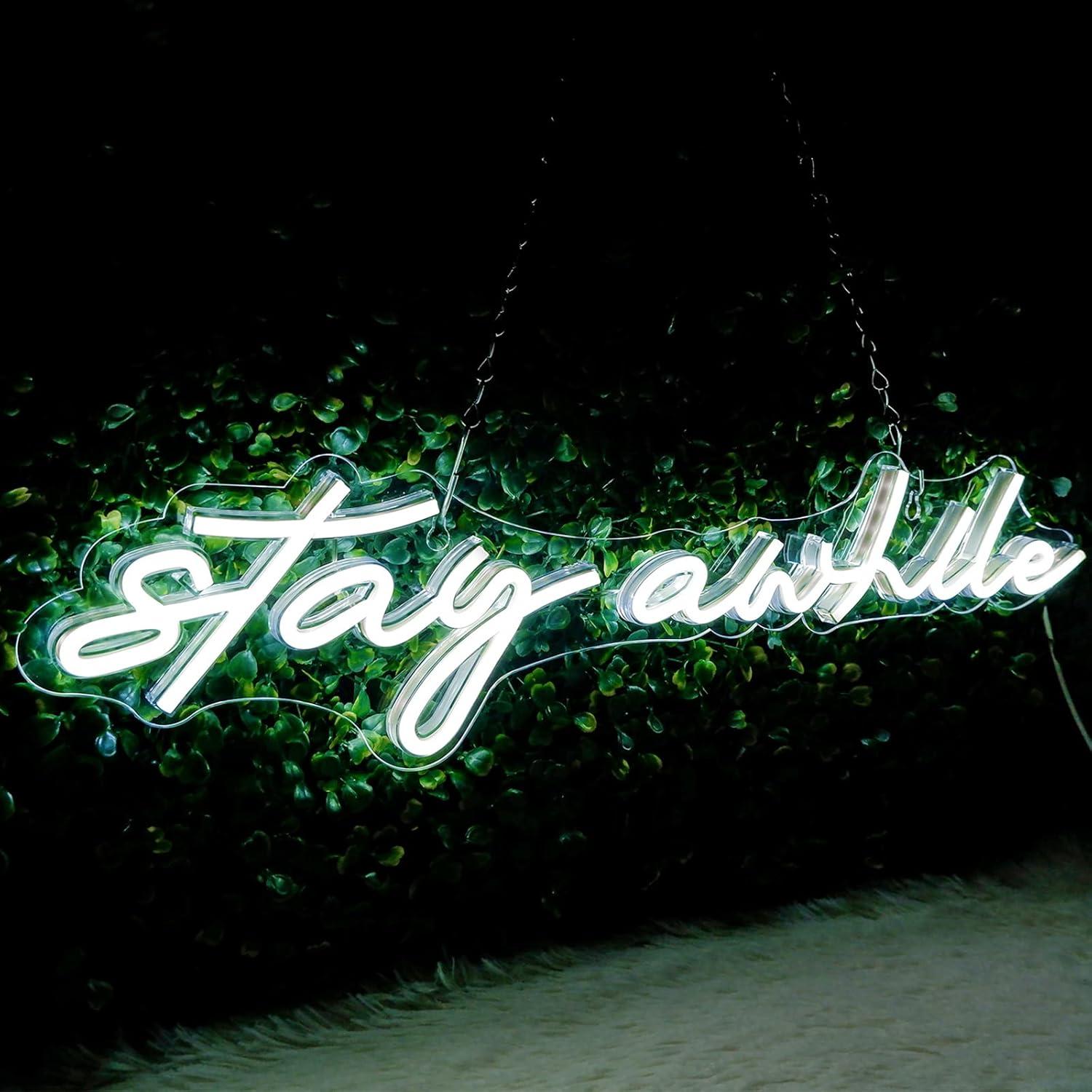 Stay Awhile Neon Signs USB Dim - огляд і ціна Wall Decor Lighting