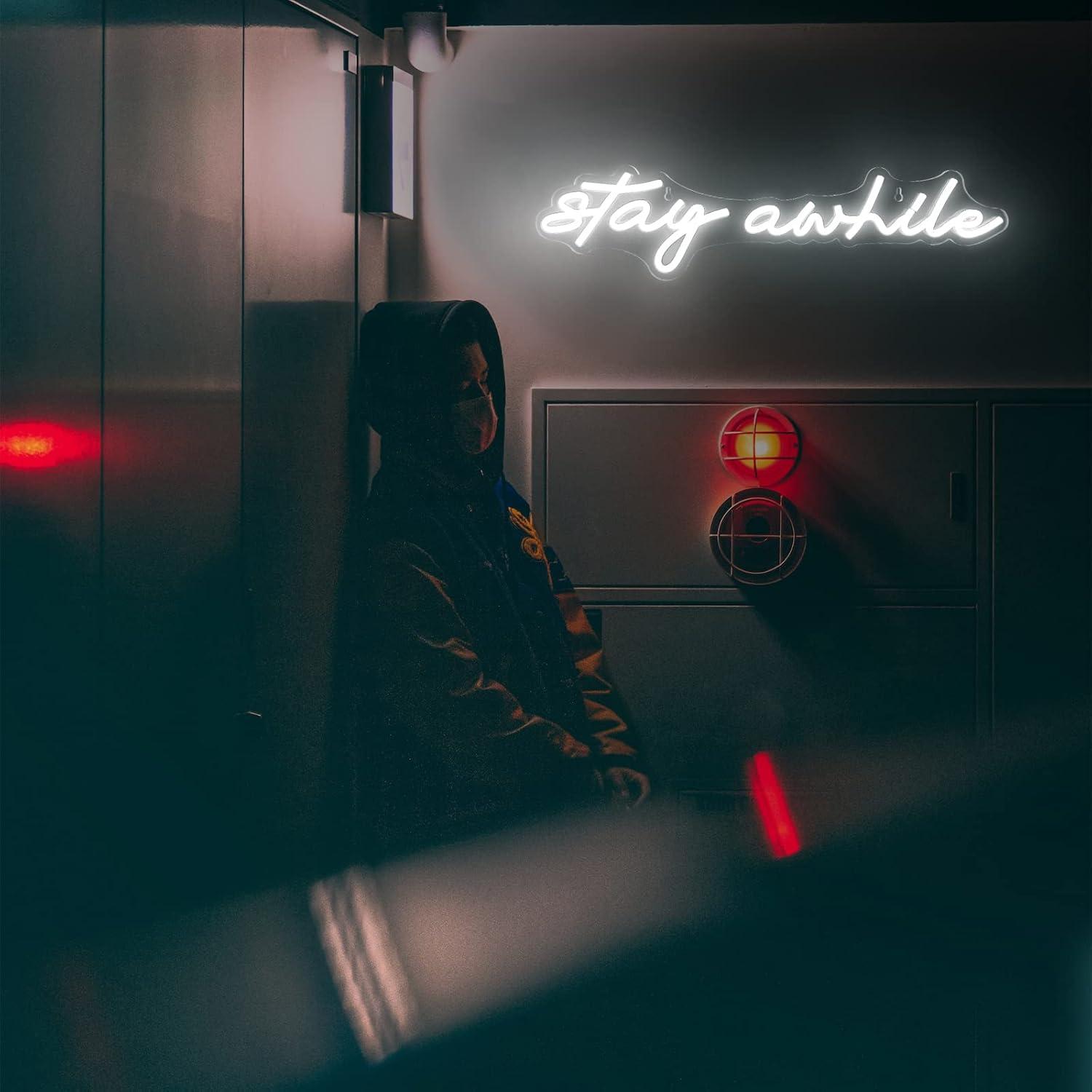 Stay Awhile Neon Signs USB Dim - огляд і ціна Wall Decor Lighting