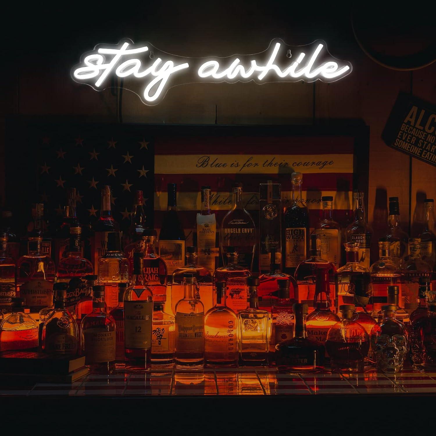 Stay Awhile Neon Signs USB Dim - огляд і ціна Wall Decor Lighting
