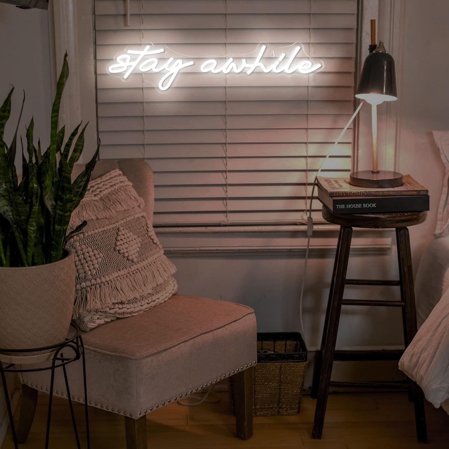 Stay Awhile Neon Signs USB Dim - огляд і ціна Wall Decor Lighting