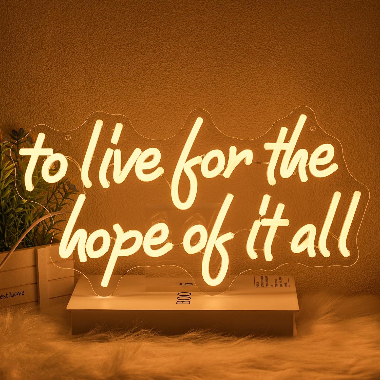 To Live For The Hope Of It All - огляд і ціна Wall Decor Lighting