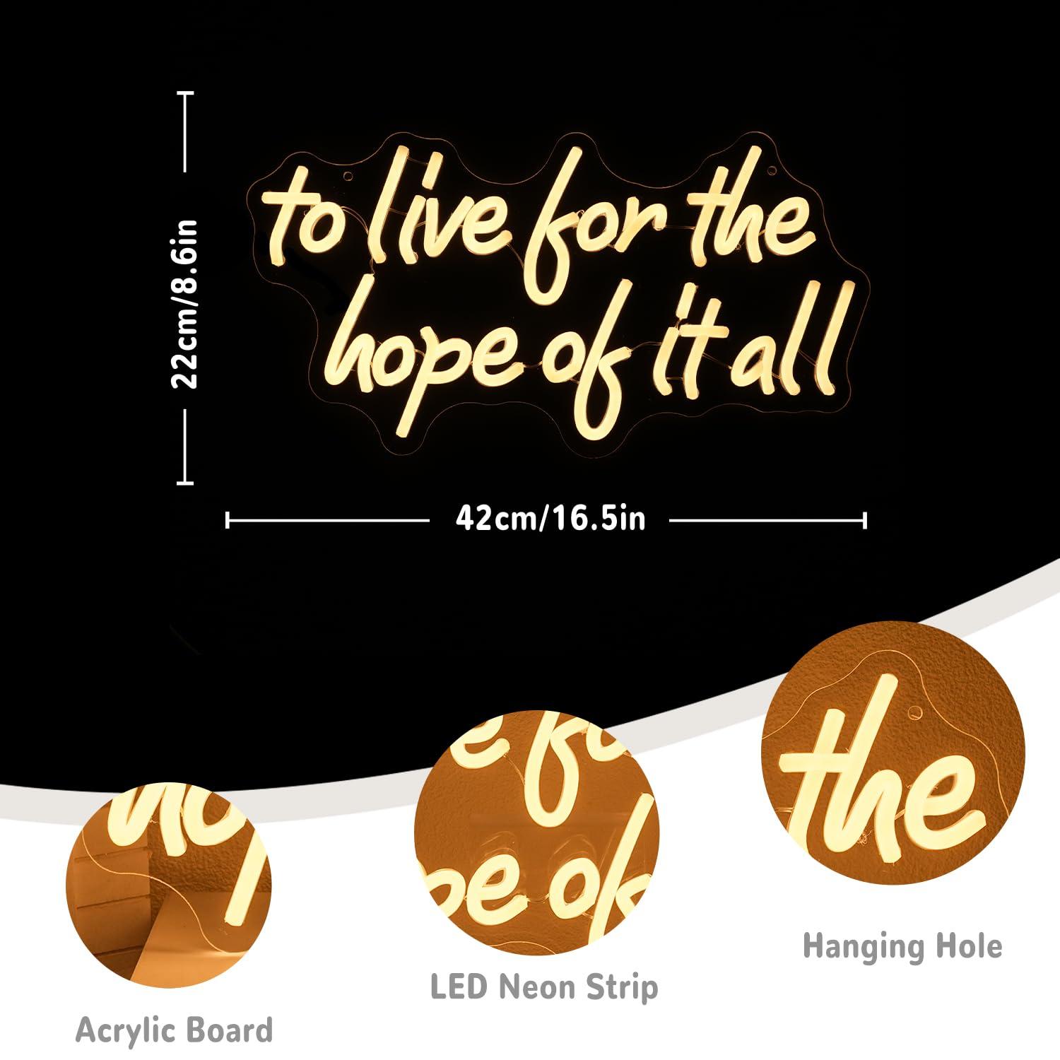 To Live For The Hope Of It All - огляд і ціна Wall Decor Lighting