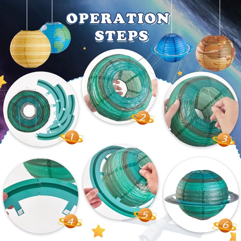Foldable Hanging Planet Paper  - огляд і ціна Lantern Paper Solar