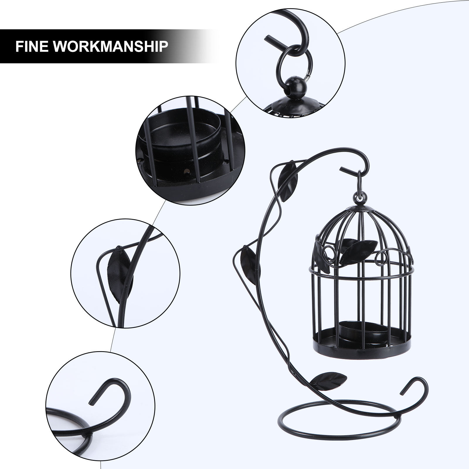 1Pcs Black Hanging Birdcage De - огляд і ціна Lighting Decoration Stand