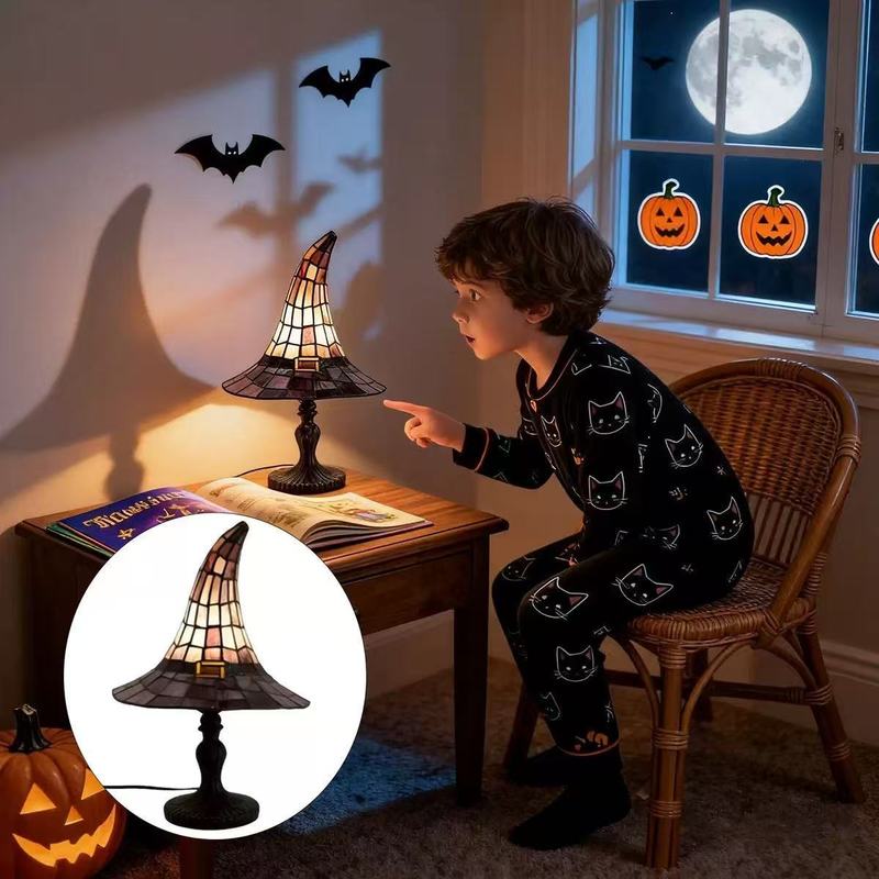 Stained Witch Hat Table Lamp H - огляд і ціна Lighting Home Decor Items