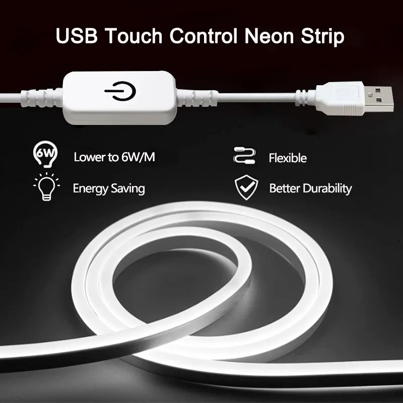 5V USB Touch Sensor LED Neon S - огляд і ціна Kitchen Decor Lighting