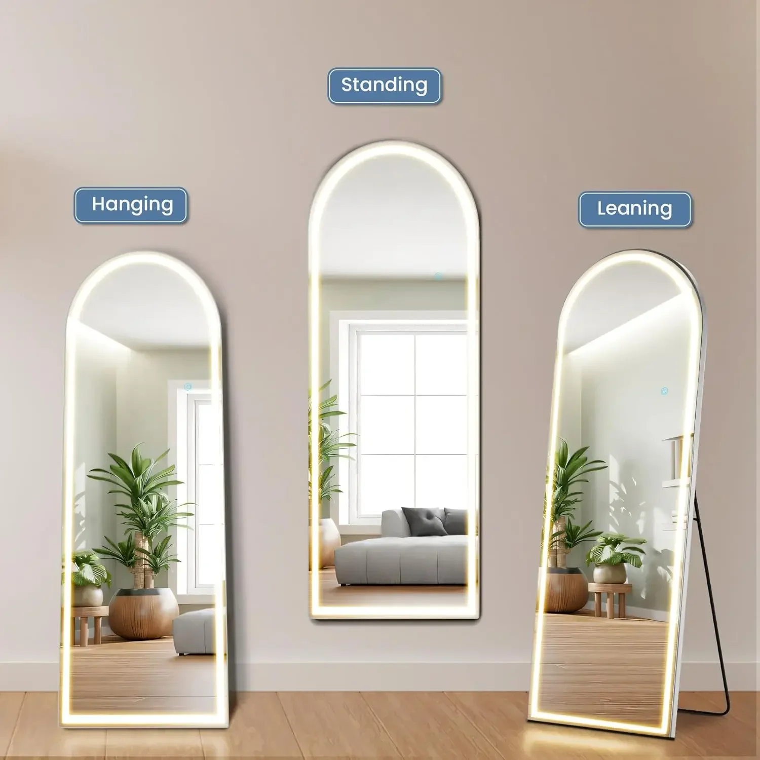 Full Body Wall Mirror with LED - огляд і ціна Lighting Decoration Stand