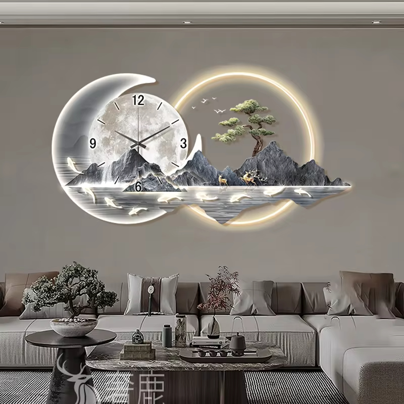 Fashion Luxury Clock Wall Chin - огляд і ціна Lighting Home Decor Wall Clocks