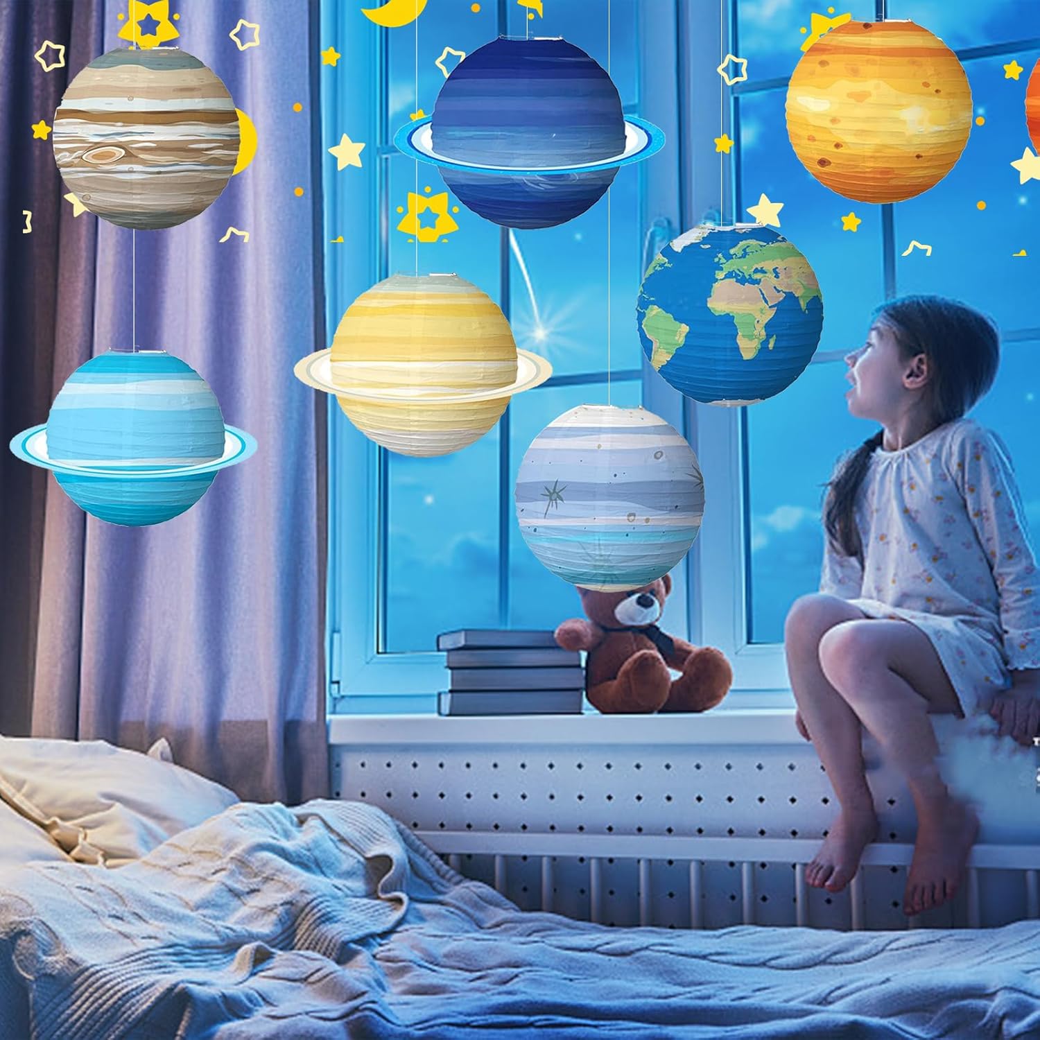 1PCS Solar System Eight Planet - огляд і ціна Lantern Paper Solar
