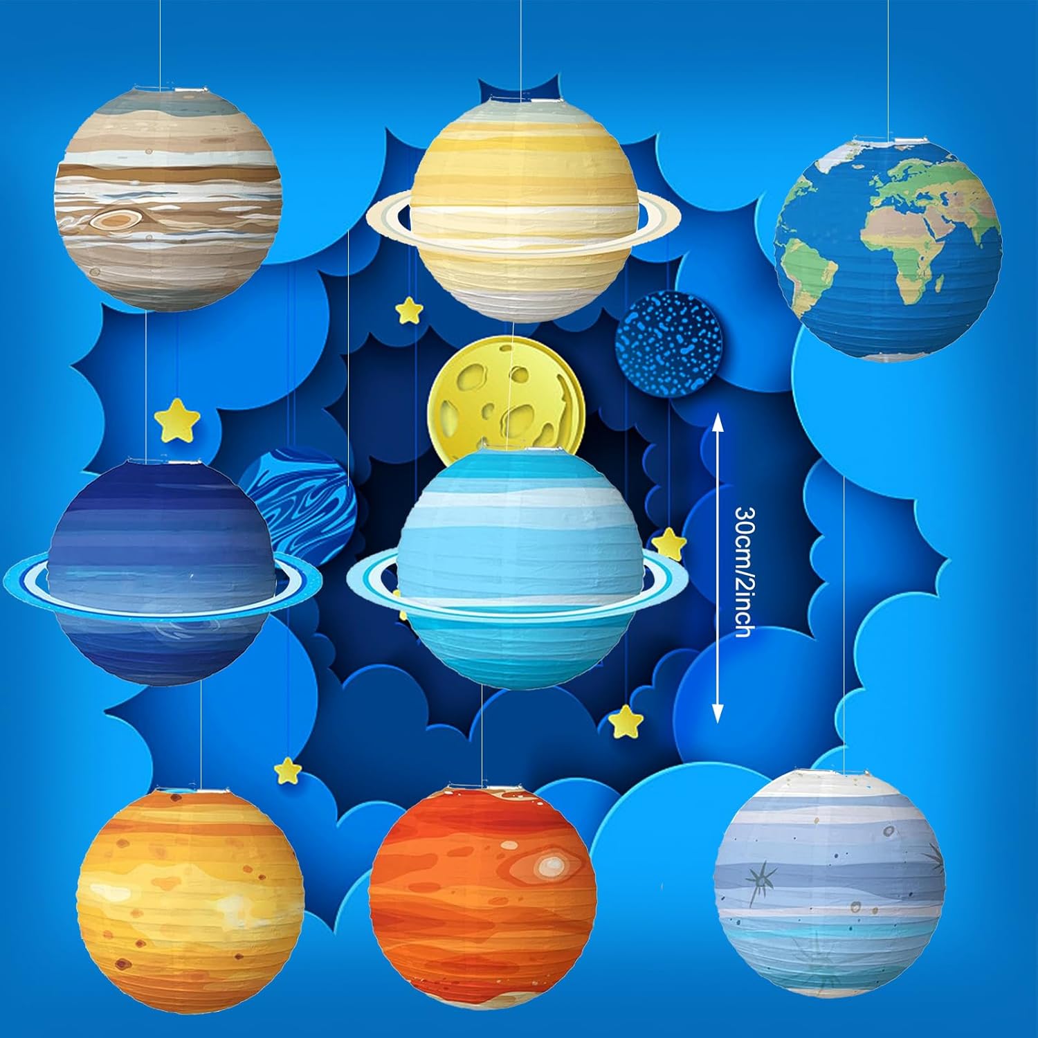 1PCS Solar System Eight Planet - огляд і ціна Lantern Paper Solar