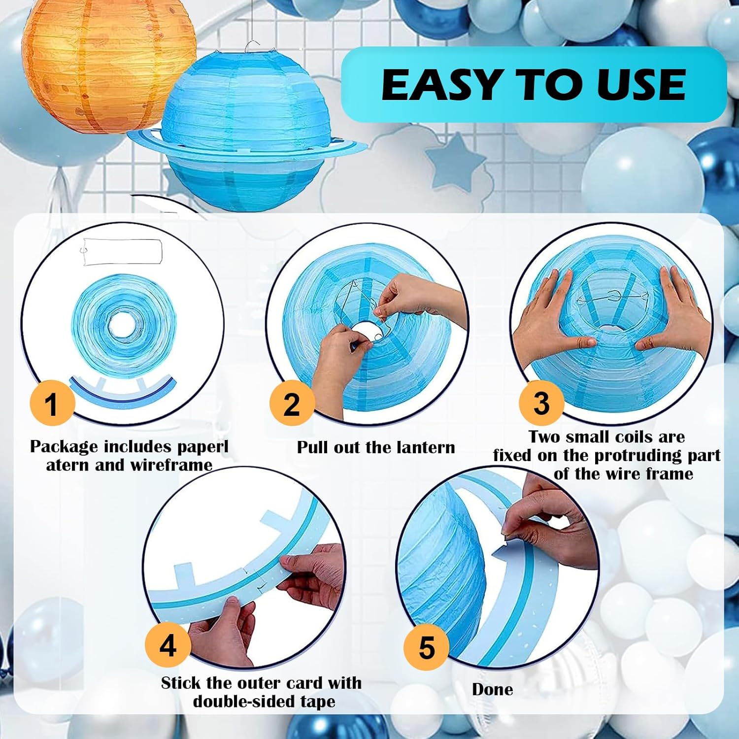 1PCS Solar System Eight Planet - огляд і ціна Lantern Paper Solar