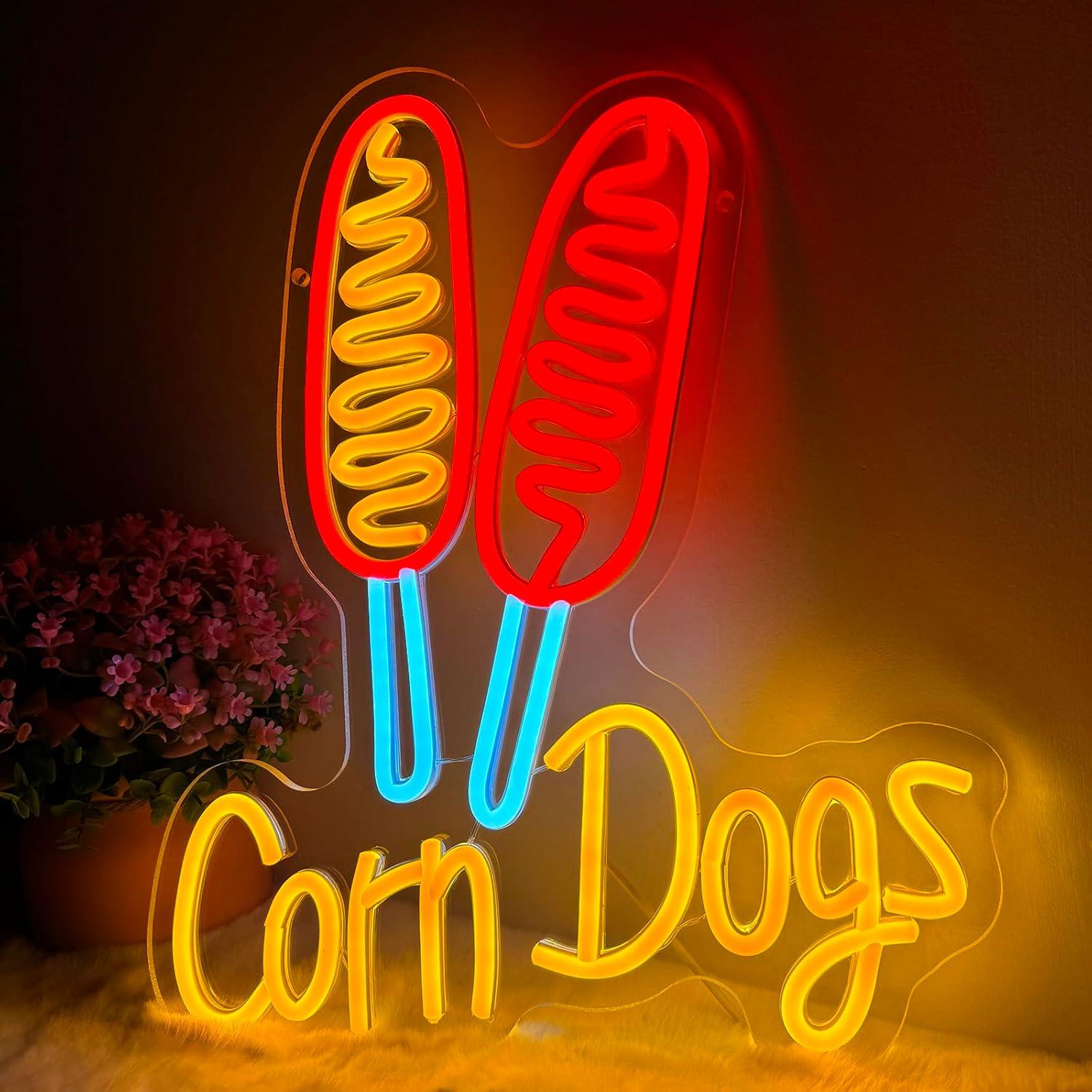 Corn Dog Neon Sign Snack USB D - огляд і ціна Restaurant Lighting Decoration