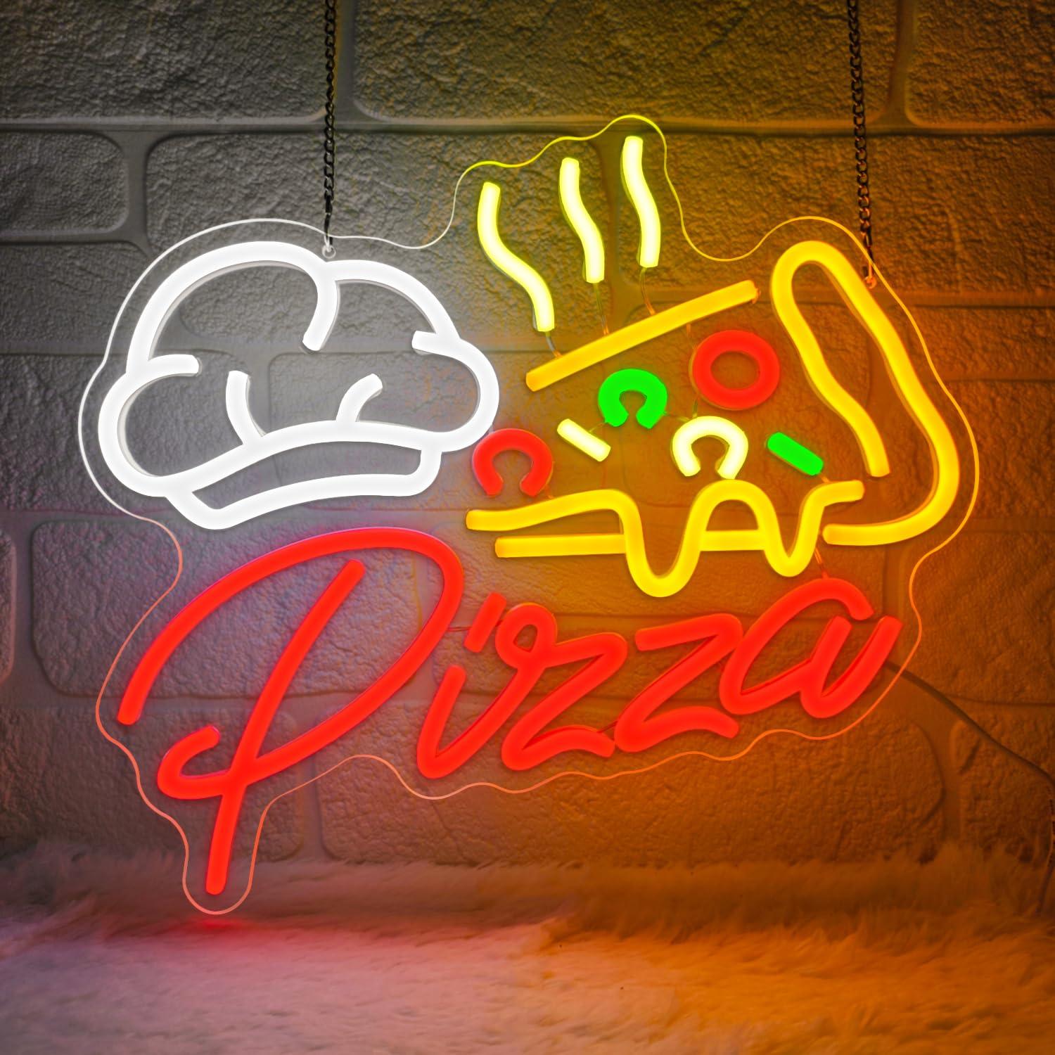 Pizza Neon Sign Colorful Pizza - огляд і ціна Kitchen Decor Lighting