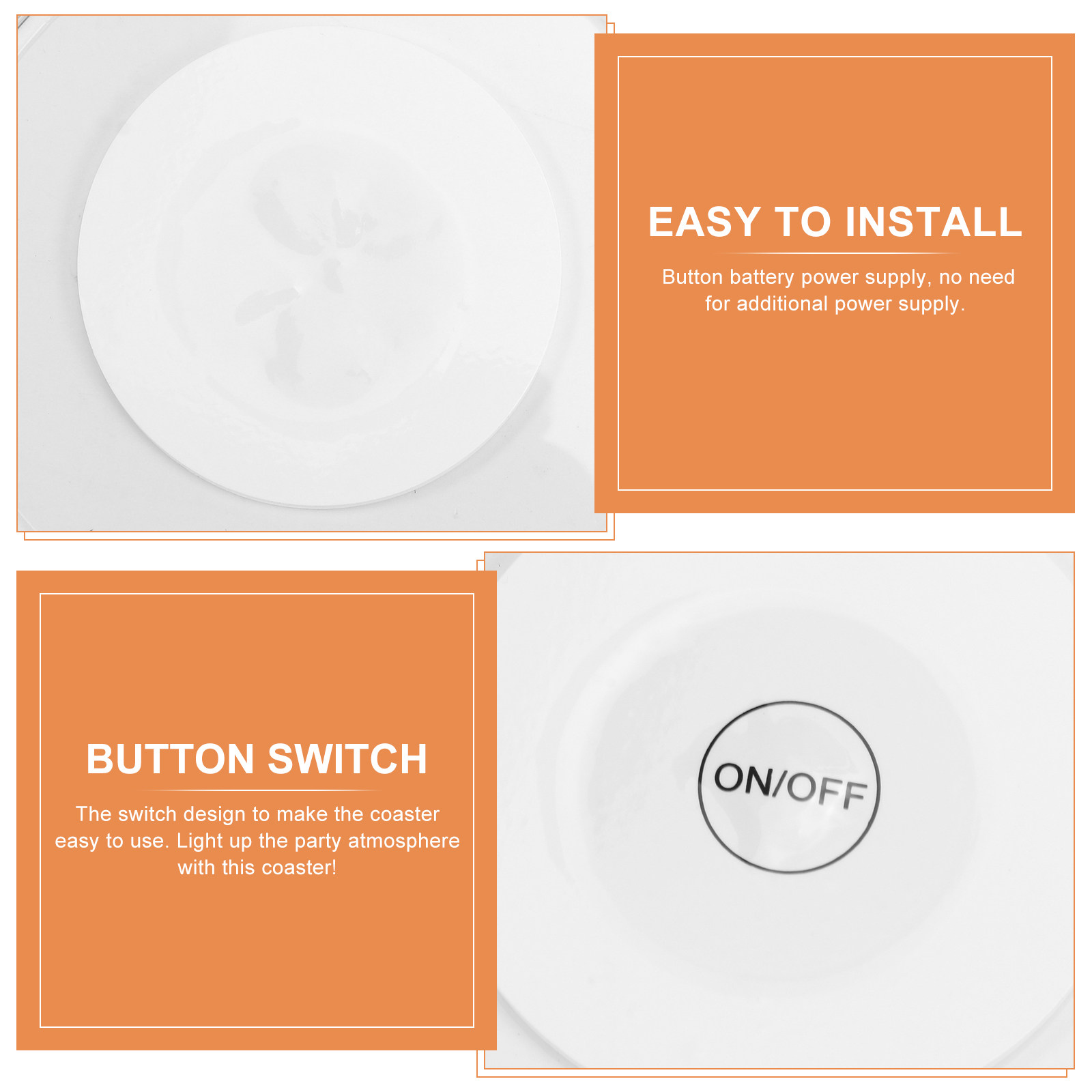 2Pcs LED Coaster Premium Acryl - огляд і ціна Restaurant Lighting Decoration
